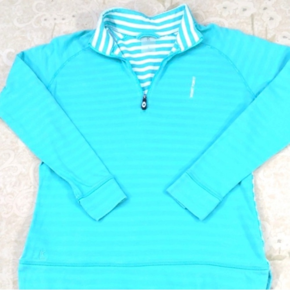 Kate Lord “Desert Forest” Quarter Zip Long Sleeve Pullover Green L